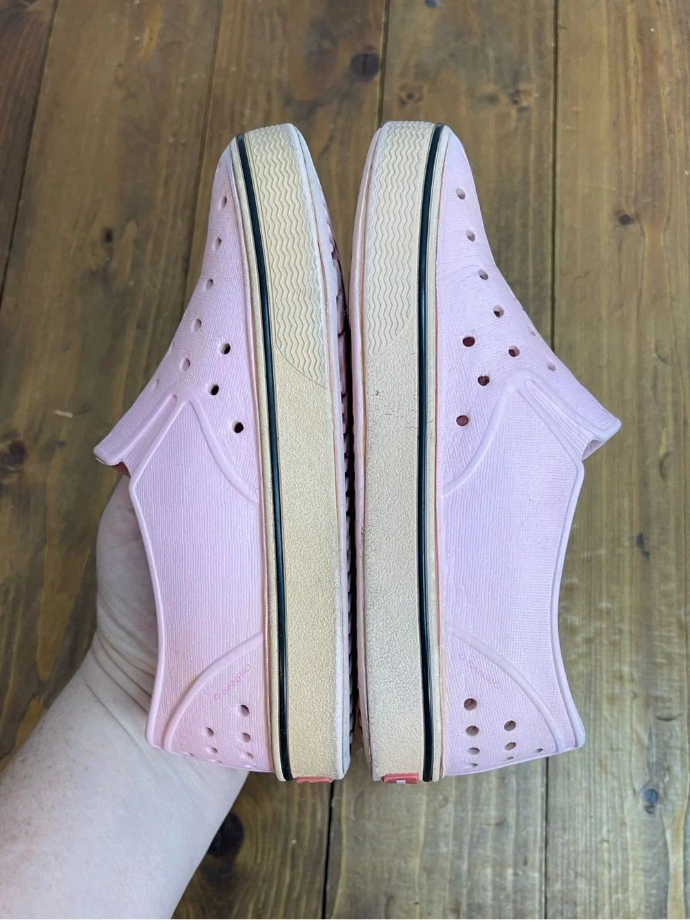 Native shoes size 12 hello kitty pink miles foam sneakers